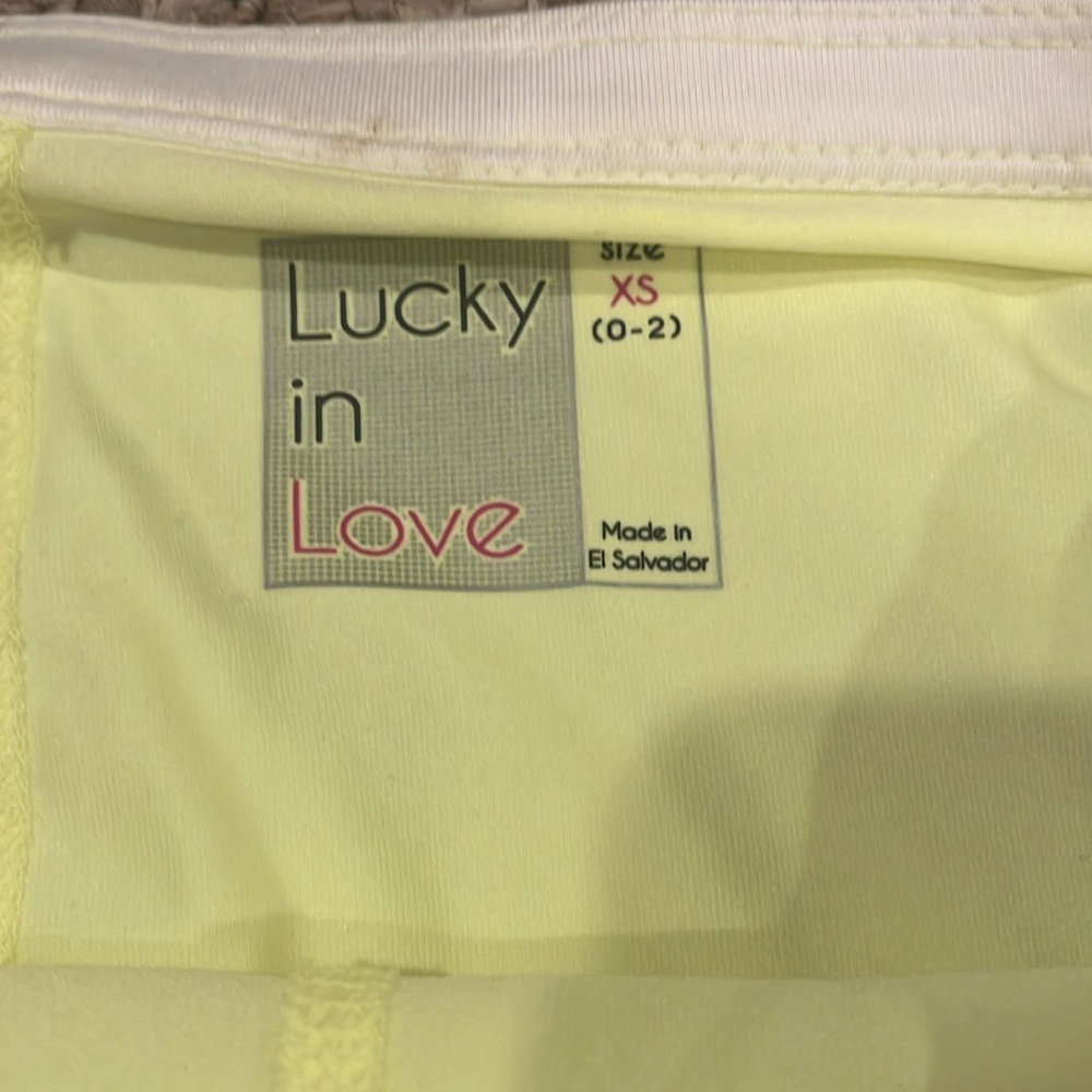 Lucky in Love Yellow and Blue Ombre Skirt - Picture 3 of 6